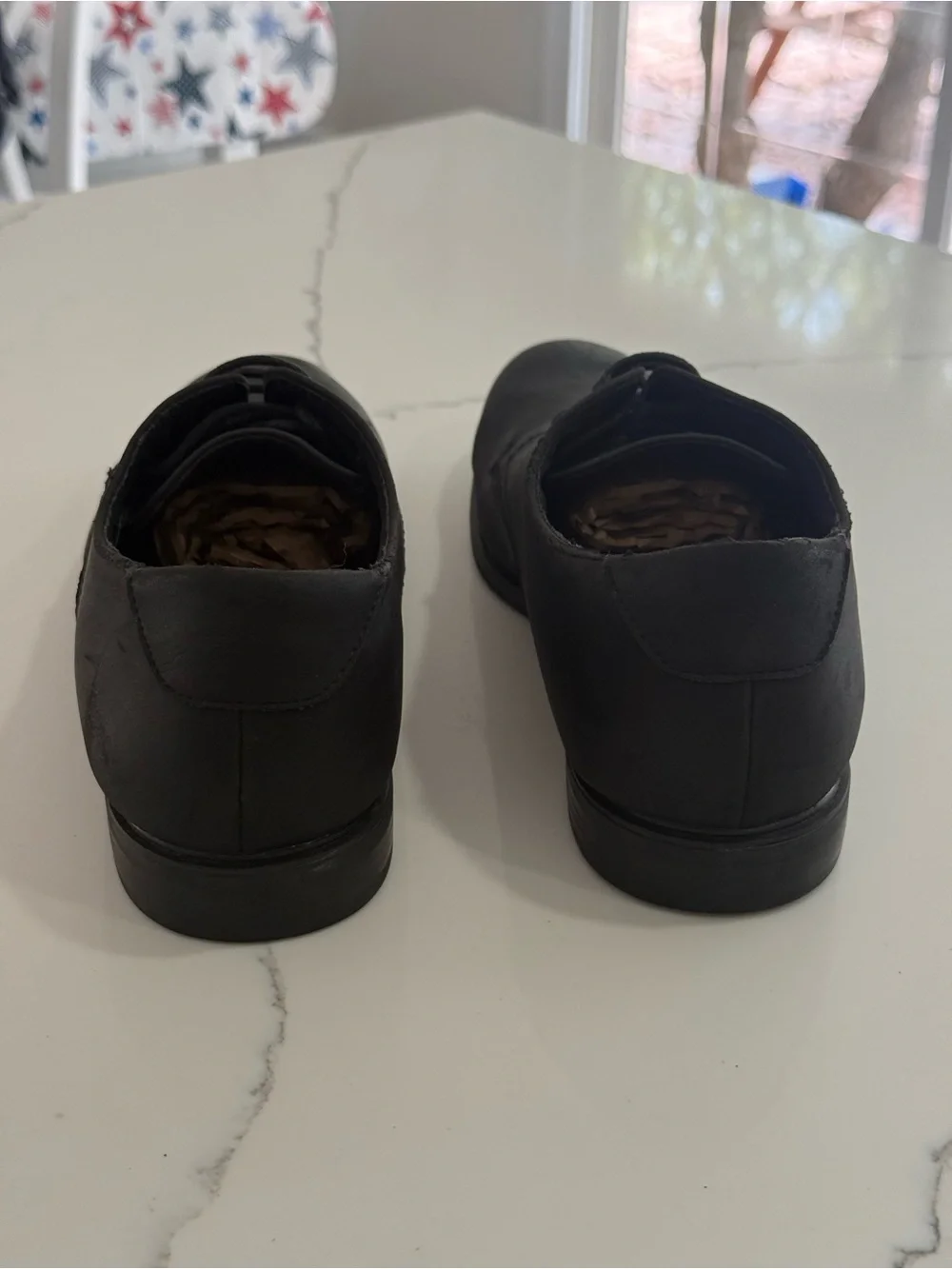 Van Heusen Black Lace-Up Derby Shoes